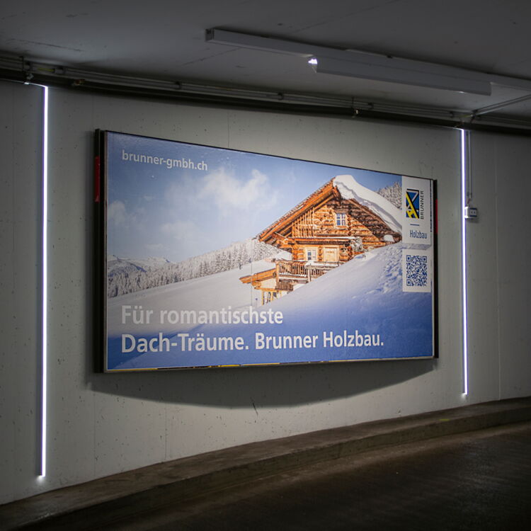 Werbekampagnen von Stutz Kommunikation: Brunner Zimmerei und Holzbau GmbH Plakatkampagne Dach-Träume